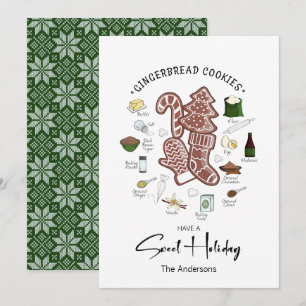 Sweet Holiday Gingerbread Carte de vacances