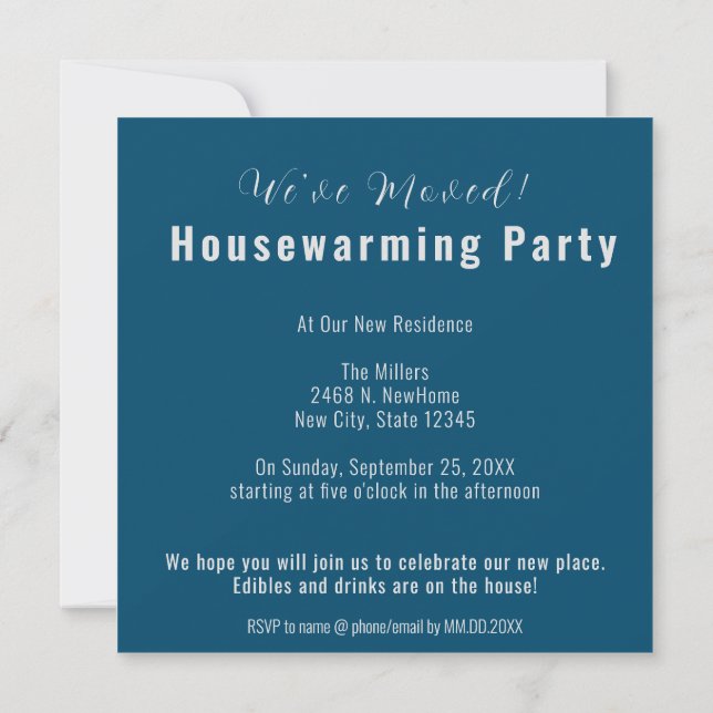 Sweet Home House House House Party, Invitation ble (Dos)