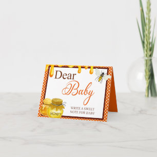 Sweet Honeybee Baby shower Chère carte de table bé