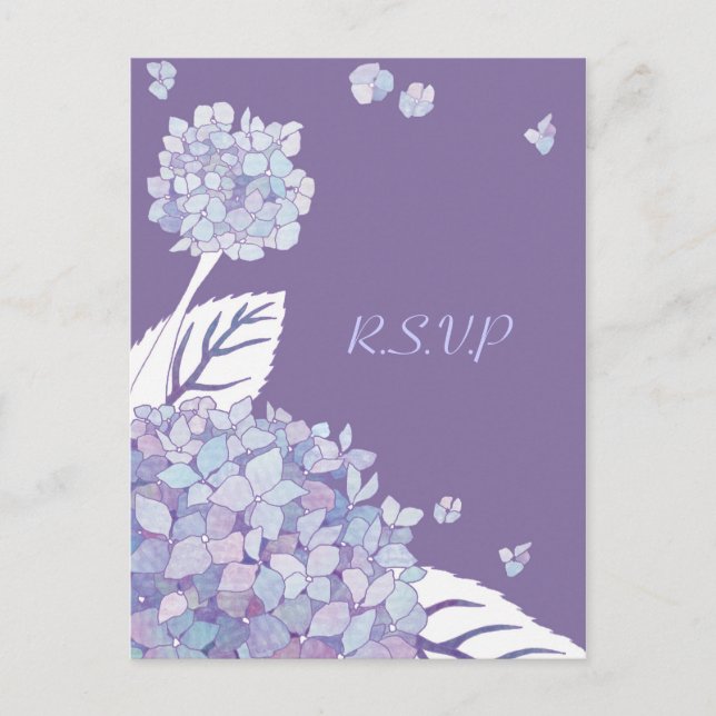 Sweet Hydrangeas : Cartes postales de réponse Mari (Devant)