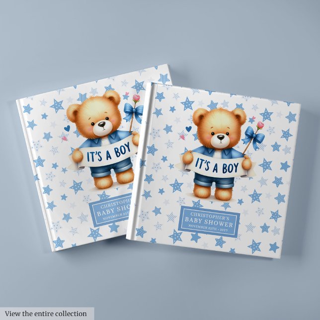 Sweet It’s a Boy Teddy Bear Baby shower Livre d’or (Sweet It’s a Boy Teddy Bear Baby Shower Guest Book)
