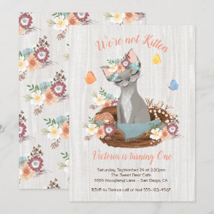 Sweet Kitten Invitations de fête d'anniversaire