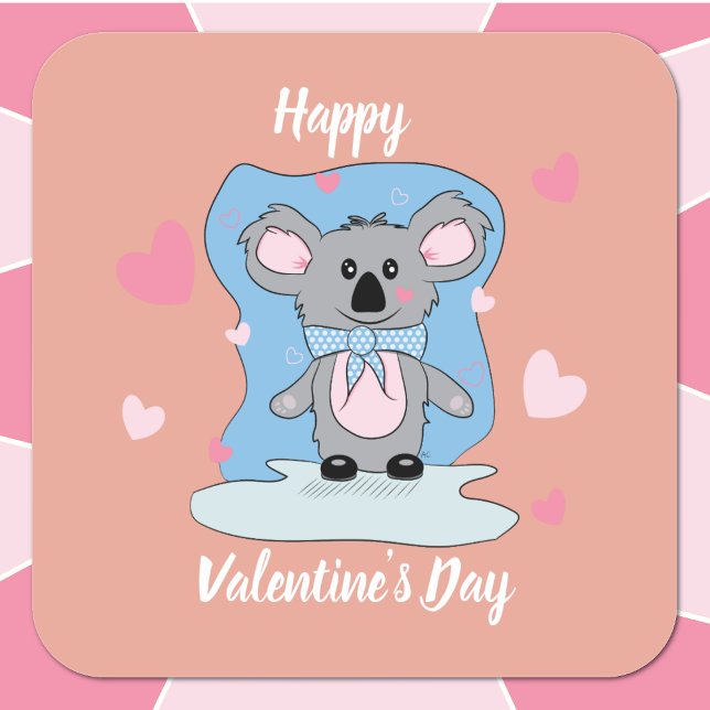 Sweet koala kids Valentine's Day stickers (Créateur téléchargé)