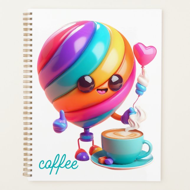 Sweet Latte Buddy Spiral Notebook (Devant)