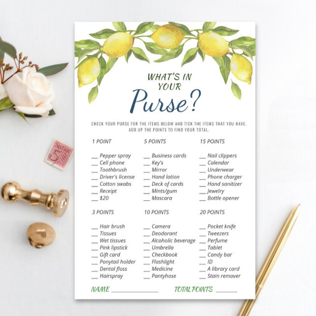 Sweet Lemon & Greenery Chic Fête des mariées Jeu (Créateur téléchargé)