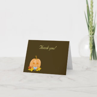 Sweet Lil Citrouille Pacifier Merci Cartes de note
