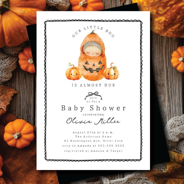 Sweet Little Citrouille Baby shower Invitation (Créateur téléchargé)