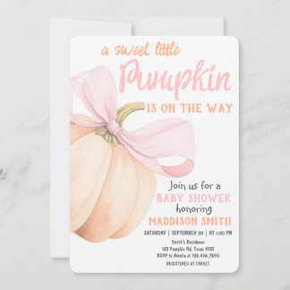 Sweet Little Citrouille Baby shower Invitation