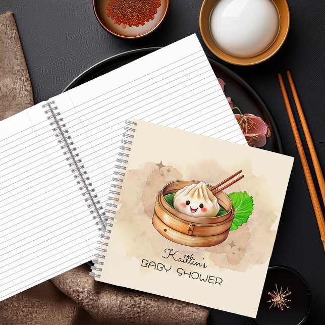 Sweet Little Dumpling Kwai Baby shower livre d'inv ("A Sweet Little Dumpling Is On The Way!" Kwai Steamed Dumpling Baby Shower Guest Book Notebook)