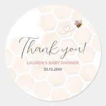 Sweet Little Honey Baby Shower Thank You Sticker