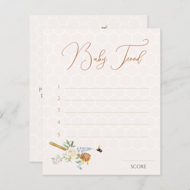 Sweet Little Honey Douche Guess the Baby Food Game (Devant / Derrière)