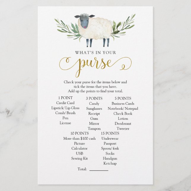 Sweet Little Lamb Greenery Ce qui est dans votre s (Devant)