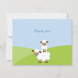 Sweet Little Lamb Merci Cartes de notes