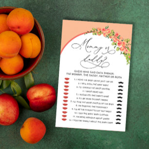 Sweet Little Peach Maman ou papa Baby shower Jeu