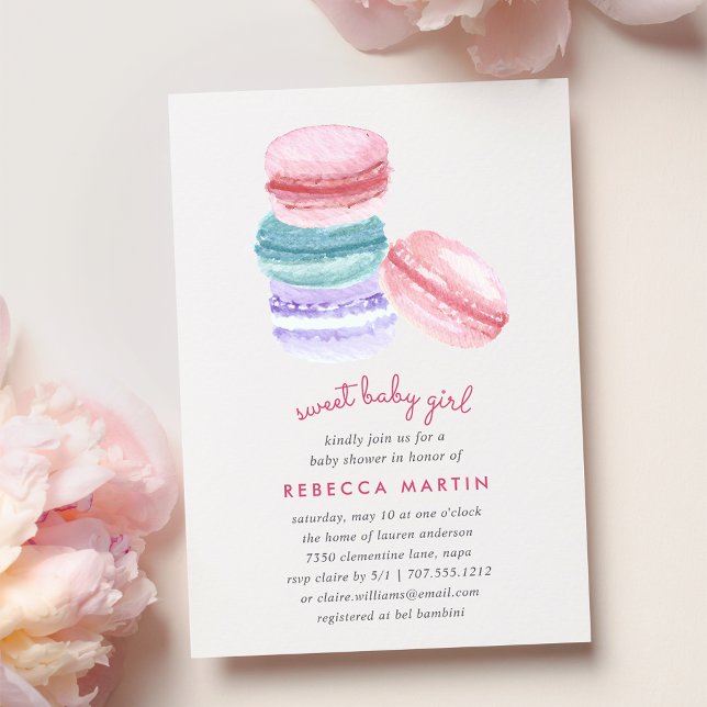 Sweet Love | Baby shower Macaron Invitation (Créateur téléchargé)