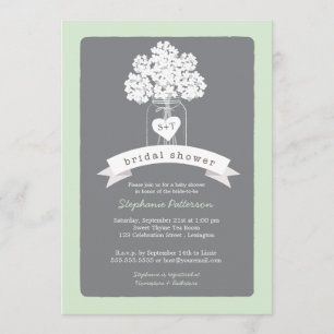 Sweet Mason Jar Invitation à la douche nuptiale ne