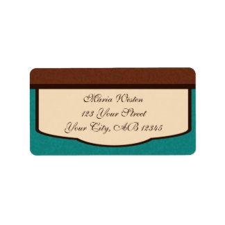 Sweet Mocha Brown Beige & Étiquette de adresse Tur
