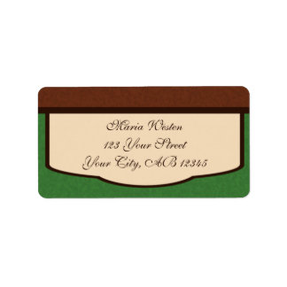 Sweet Mocha Brown Beige & Étiquettes de adresse ve