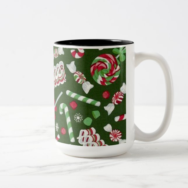 Sweet Noël bonbon Motif Mug (Droit)