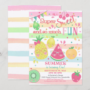 Sweet One 1er anniversaire Invitation
