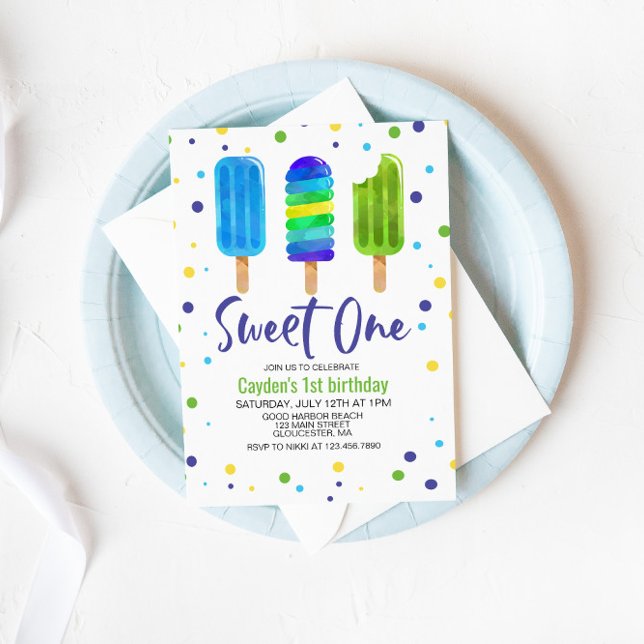 Sweet One 1er anniversaire Invitation (Créateur téléchargé)