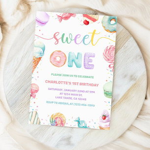 Sweet One 1er anniversaire Invitation