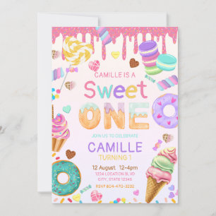Sweet One Birthday Girl invitation