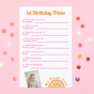 Sweet One First Birthday Trivia Jeu