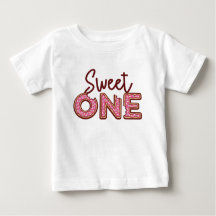 Sweet One Premier Anniversaire Thème Donut T-Shirt