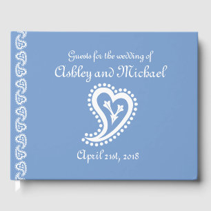 Sweet Paisley Hearts dans Periwinkle livre d'or