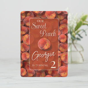 Sweet Peach Invitation d'anniversaire