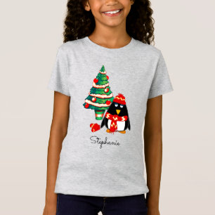 Sweet Penguin Nom personnalisé T-shirt Enfants de