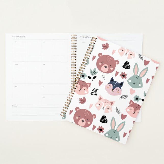 Sweet Pink Bear Fox And Bunny Forest (Devant avec enveloppe)