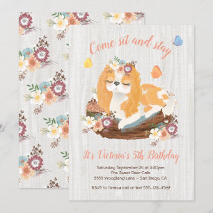 Sweet Puppy Invitations de fête d'anniversaire