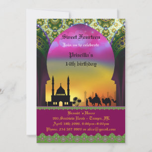 Sweet Quatorze invitation d'anniversaire, 14ème, A