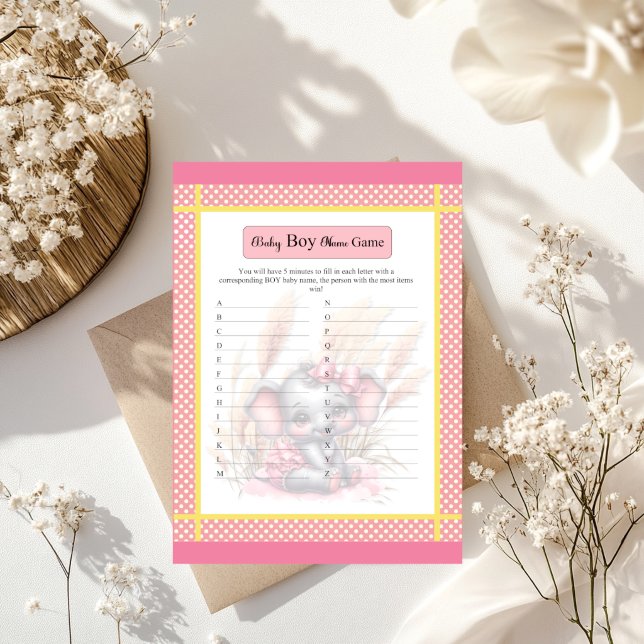 Sweet Rose Elephant Baby Nom du garçon Jeu (Créateur téléchargé)