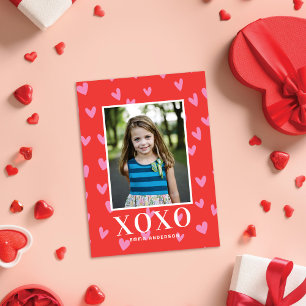 Sweet Rose Hearts Valentine Carte photo de classe
