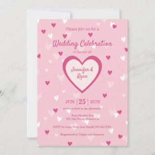 Sweet Rose Hearts Valentine Faire-part de mariage