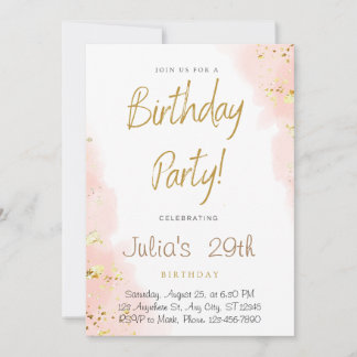 Sweet Rose or Anniversaire Fête Invitation