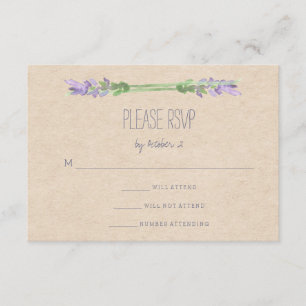 Sweet Rustique violet Lavande sur Kraft Look RSVP