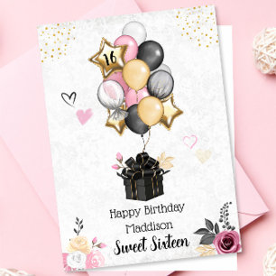 Sweet Seize Ballons Bonne Carte d'Anniversaire