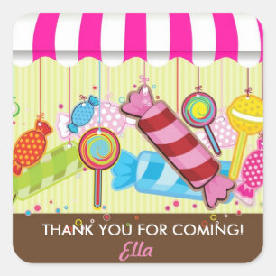 Sweet Shoppe Candy land Stickers fête d'anniversai