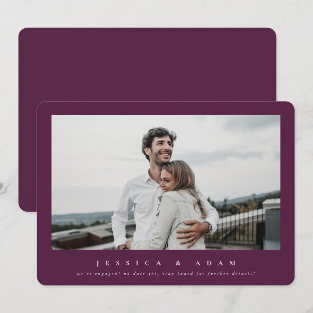 Sweet + Simple Modern Nous sommes engagés ! Photo  (Devant / Derrière)