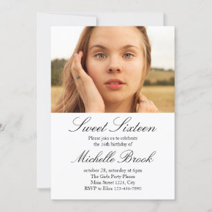 Sweet sixteen 16 Photo Belle Invitation