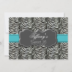 sweet sixteen aqua tendance Invitation