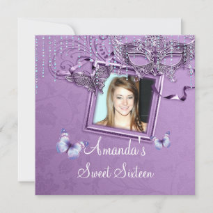 Sweet sixteen, Bal Masquerade Invitation Anniversa