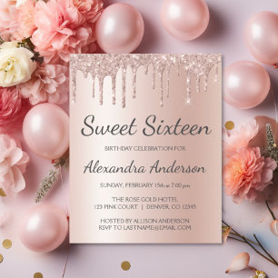 Sweet sixteen de Parties scintillant d'or Rose bud