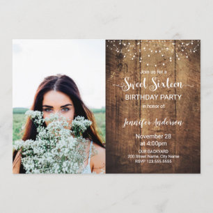 Sweet sixteen Invitation d'anniversaire