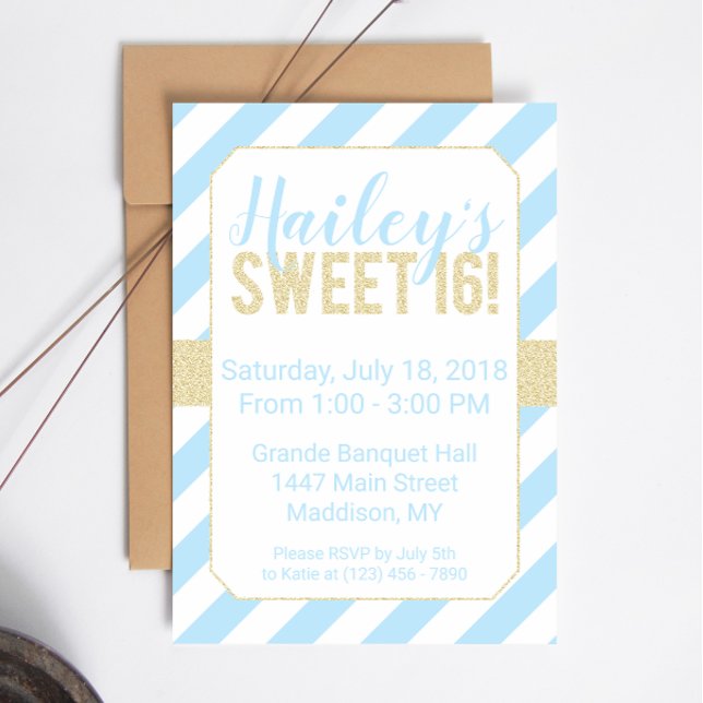 Sweet sixteen Invitation d'anniversaire (Créateur téléchargé)