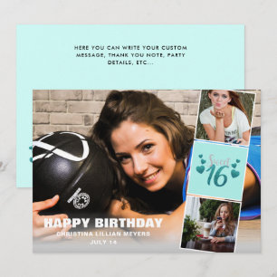 Sweet sixteen Photo Collage Parties scintillant Tu